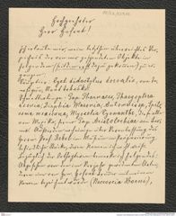 Nachlass Franz Steindachner, Brief von Adolf Horn an Franz Steindachner, Inv.Nr. 239.02, Seite 1